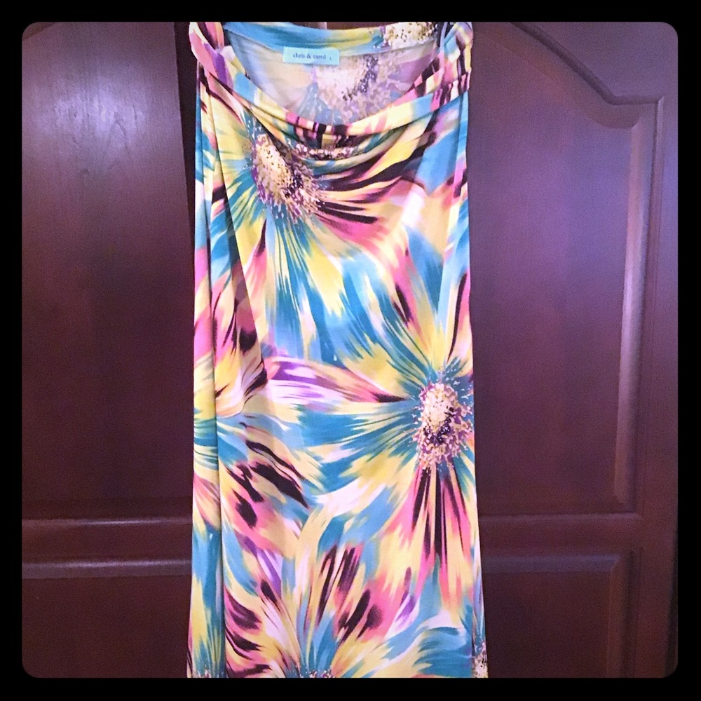 Sunflower Print Maxi Skirt